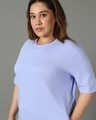 Shop Women's Purple Oversized Plus Size T-Shirt Dress-Full