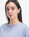 Shop Women's Purple Oversized Short Top