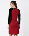 Shop Women Red & Black Slim Fit Raglan Dress-Full