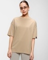 Shop Pack of 2 Women's Brown & Red Oversized T-shirt-Design