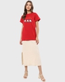 Shop Women's Red Dream Big Ducks (DL) Graphic Printed Boyfriend T-shirt-Design