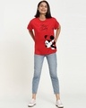 Shop Women's Red Stay Classy Minnie (DL) Graphic Printed Boyfriend T-shirt-Design