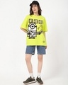 Shop Women's Acacia Yellow Music Minion Graphic Printed Oversized T-shirt