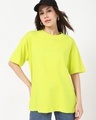 Shop Women's Acacia Yellow Oversized T-shirt-Front