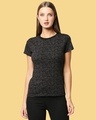 Shop Women's Black All Over Printed T-shirt-Front