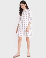 Shop Women's White All Over Printed Kurti Dress-Full