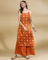 Shop Women's All Over Printed Orange Kurta & Palazzo Ethnic Set-Front