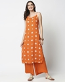 Shop Women's All Over Printed Orange Kurta & Palazzo Ethnic Set
