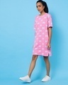 Shop Women's All Over Printed Pink Oversized Dress-Full