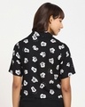 Shop Women's All Over Printed Resort Boxy Black Shirt-Full