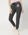 Shop Women's Grey Slim Fit Joggers-Front
