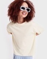 Shop Women's Antique White Oversized T-shirt-Front