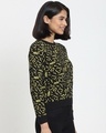 Shop Women's AOP Black Flat Knit Sweater