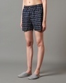 Shop Women's Blue All Over Printed Boxer Shorts-Design