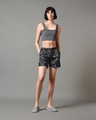 Shop Women's Black All Over Printed Boxer Shorts