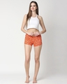 Shop Pack of 2 Women's Black & Orange All Over Printed Boxer Shorts