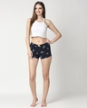 Shop Pack of 2 Women's Navy Blue & Green All Over Printed Boxer Shorts