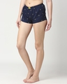 Shop Pack of 2 Women's Blue All Over Printed Boxer Shorts-Full