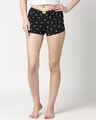 Shop Pack of 2 Women's Black All Over Printed Boxer Shorts-Design
