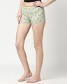 Shop Pack of 2 Women's Green & Blue All Over Printed Boxer Shorts-Full