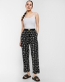 Shop Women's Black All Over Printed Pyjamas-Full