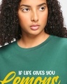 Shop Women's Aventurine Green Lemonade Graphic Printed Oversized T-shirt