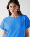 Shop Women's Azure Blue Boyfriend T-shirt