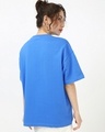 Shop Women's Azure Blue Oversized T-shirt-Full