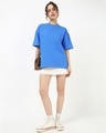 Shop Women's Azure Blue Oversized T-shirt