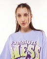 Shop Women's Baby Lavender Absolute Mess Graphic Printed Oversized T-shirt
