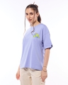 Shop Women's Baby Lavender Beach Minion Graphic Printed Oversized T-shirt-Full