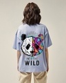 Shop Women's Baby Lavender Better & Better Graphic Printed Oversized T-shirt-Front
