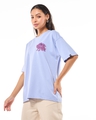 Shop Women's Baby Lavender Bloom Wildly Graphic Printed Oversized T-shirt-Full