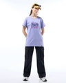 Shop Women's Baby Lavender Feel The Vibes Graphic Printed Boyfriend T-shirt-Full