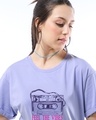 Shop Women's Baby Lavender Feel The Vibes Graphic Printed Boyfriend T-shirt