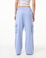 Shop Women's Baby Lavender Flared Cargo Track Pants-Design