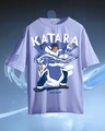 Shop Women's Baby Lavender Katara Graphic Printed Oversized T-shirt-Full