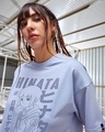 Shop Women's Baby Lavender Lady Hinata Graphic Printed Oversized T-shirt