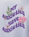 Shop Women's Baby Lavender My Anxieties have Anxieties Graphic Printed Oversized T-shirt