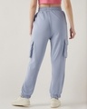 Shop Women's Baby Lavender Oversized Cargo Joggers-Full