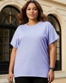 Shop Women's Baby Lavender Plus Size Boyfriend T-shirt-Front