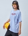 Shop Women's Baby Lavender Sakura Chan Graphic Printed Oversized T-shirt-Full