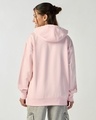 Shop Women's Barely pink Graphic Printed Oversized Hoodies-Full