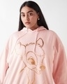 Shop Women's Barely pink Graphic Printed Oversized Plus Size Hoodies