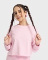 Shop Women's Barely Pink Oversized Sweatshirt-Front