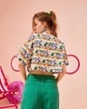 Shop Women's Beige All Over Printed Crop Shirt-Design