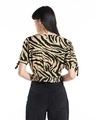 Shop Women's Beige & Black All Over Printed Short Top-Design