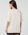 Shop Women's Beige Baddie Graphic Printed Oversized T-shirt-Full