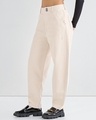 Shop Women's Beige Baggy Tapered Fit Jeans-Design