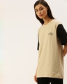 Shop Women's Beige Colourblocked T-shirt-Design